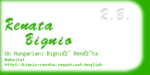 renata bignio business card